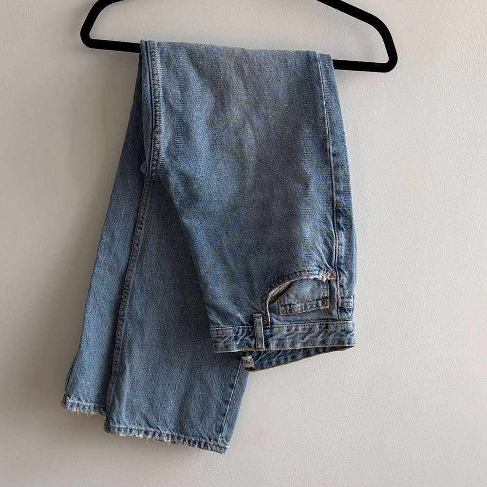 Zara Light Blue Straight Leg Jeans